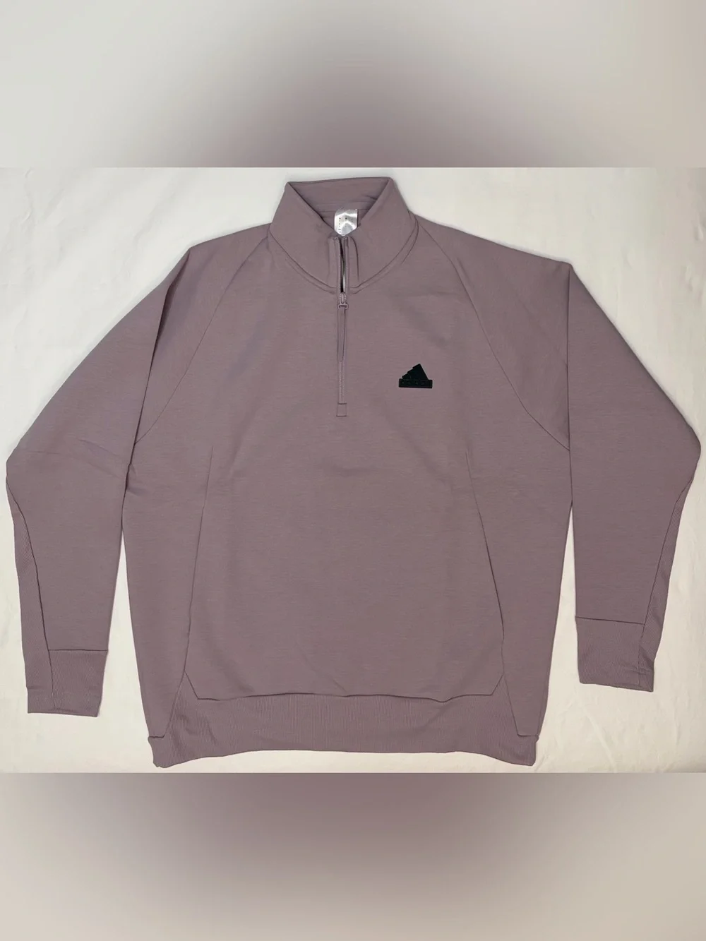adidas Men's Quarter-Zip Sweatshirt Mauve